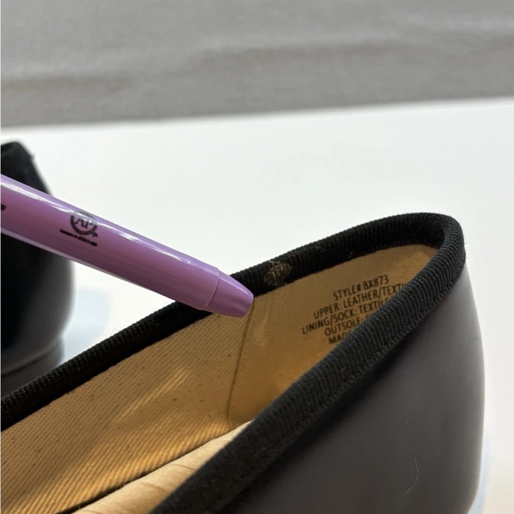 J Crew Quinn square-toe ballet flats in leather Black Size 8 - Picture 7 of 8